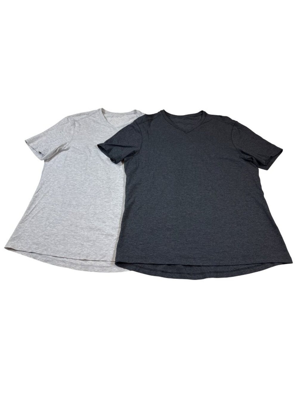Lululemon Mens Short-Sleeve Heathered Gray T-Shirt Size S Soft Stretch (J707)